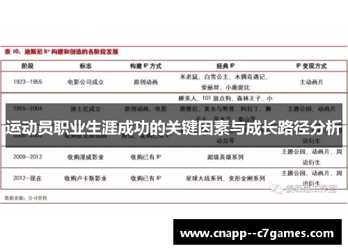 运动员职业生涯成功的关键因素与成长路径分析