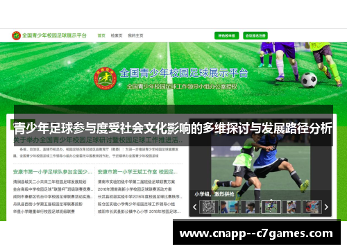 青少年足球参与度受社会文化影响的多维探讨与发展路径分析